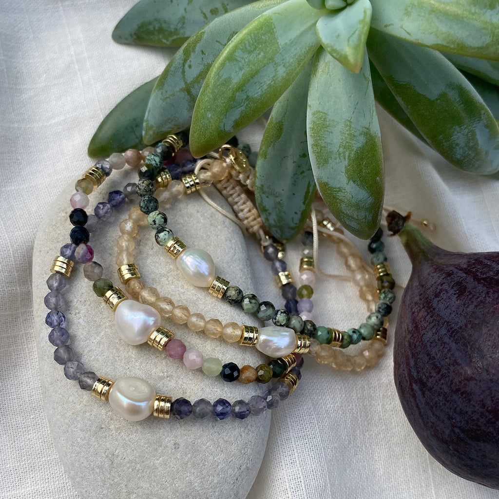 Armbånd med halvedelstener,multi - A&C Oslo - Design Collection_4