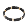 Emaljert armbånd, sort/gull - A&C Oslo - Design Collection
