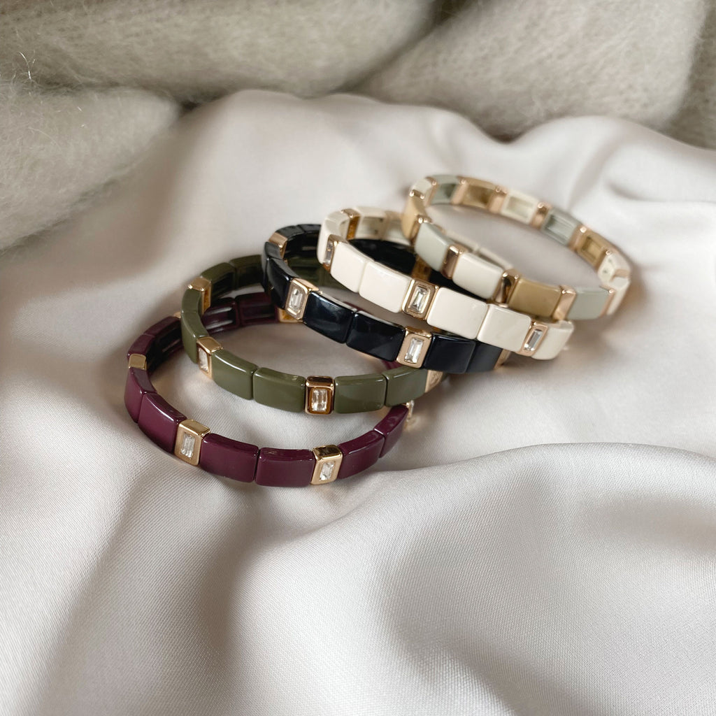 Emaljert armbånd, sort/gull - A&C Oslo - Design Collection_5