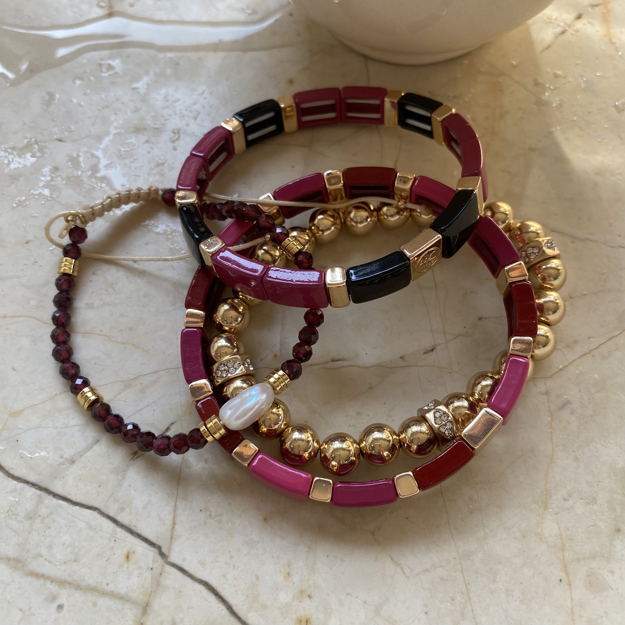 Emaljert armbånd, ruby - A&C Oslo - Design Collection_2