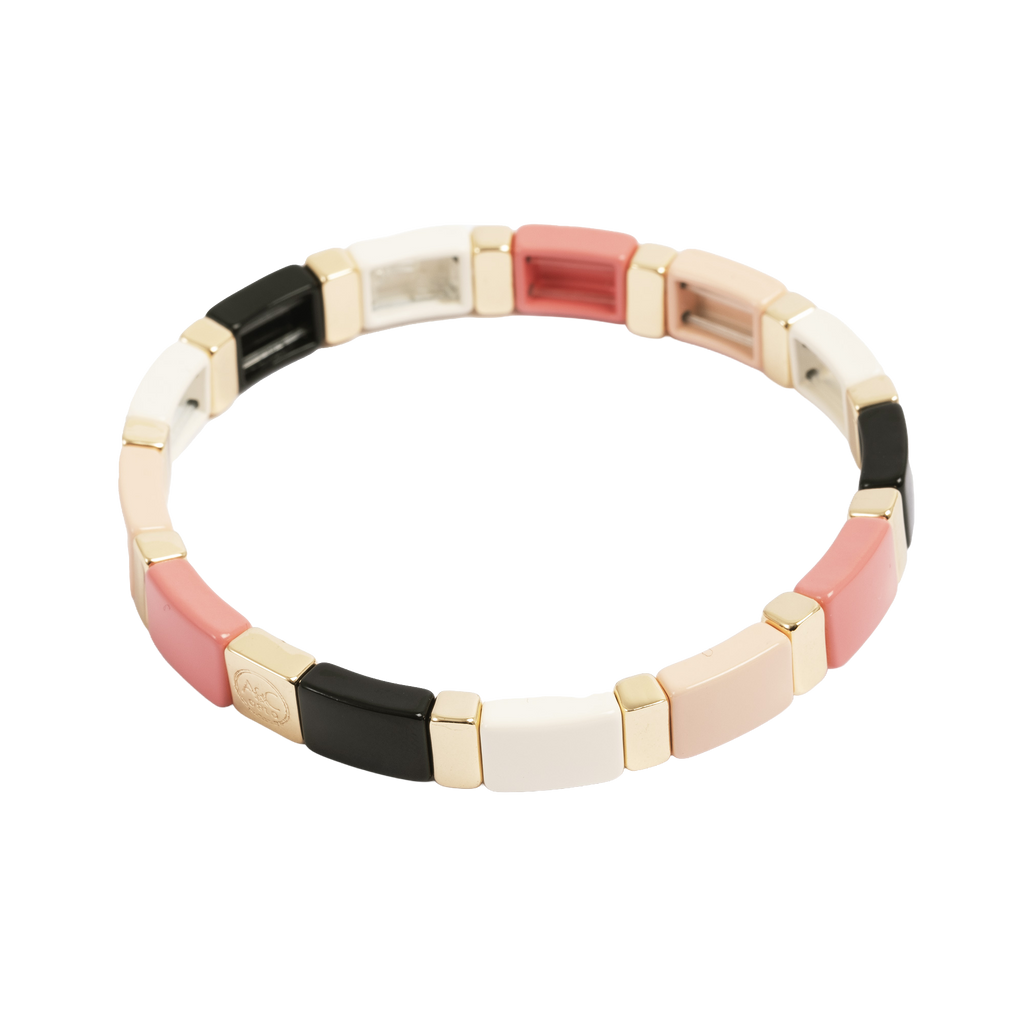Emaljert armbånd, delicate rose - A&C Oslo - Design Collection