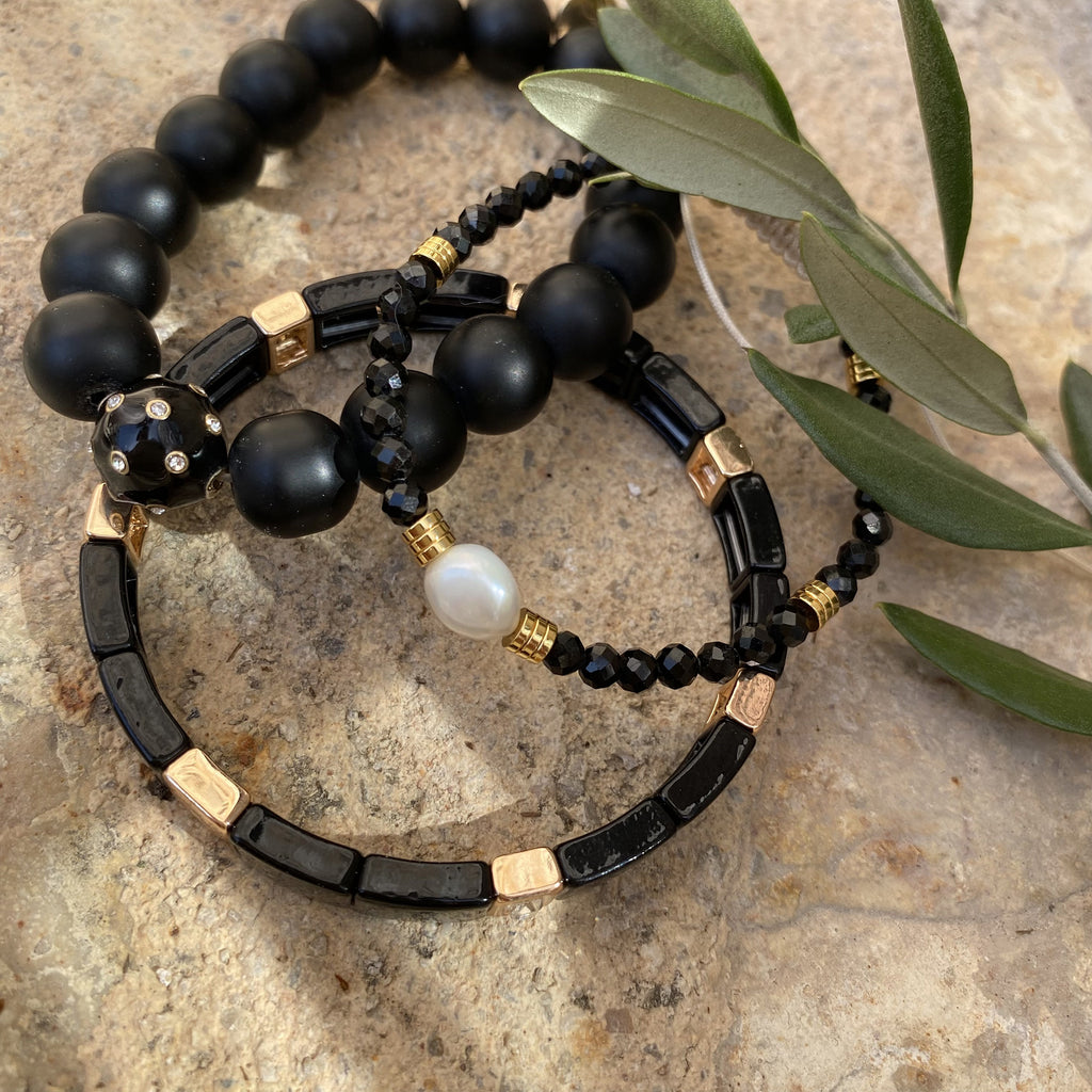Armbånd med halvedelstener, onyx - A&C Oslo - Design Collection_2
