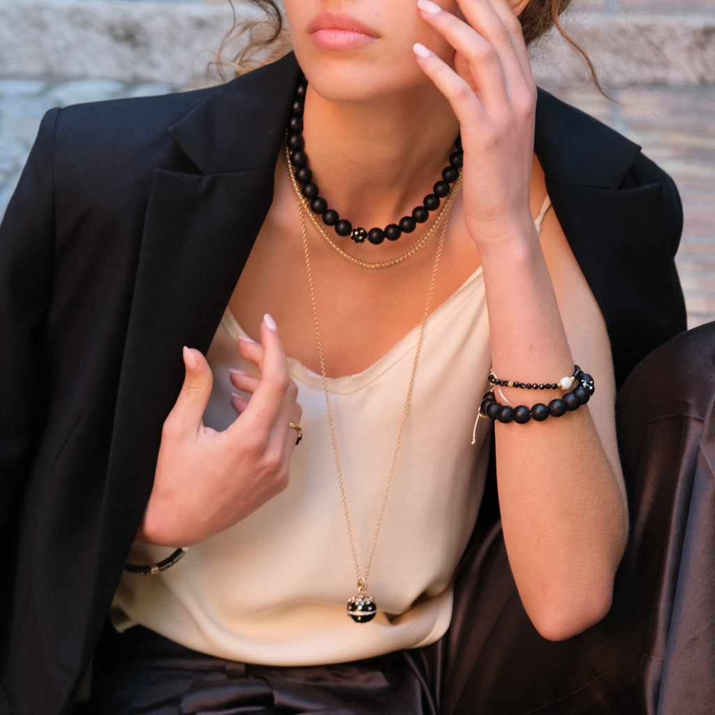 Armbånd med halvedelstener, onyx - A&C Oslo - Design Collection_3