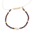 Armbånd med halvedelstener, garnet - A&C Oslo - Design Collection