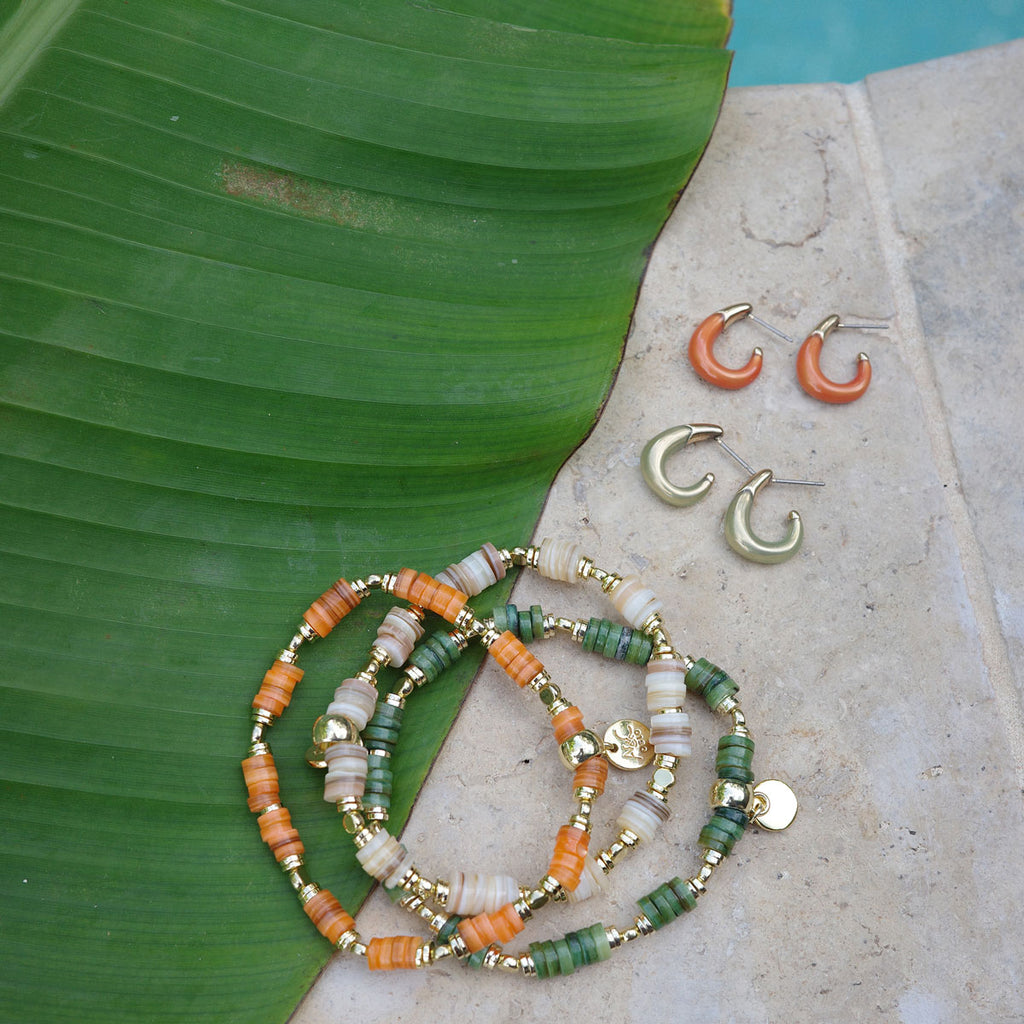 Delikat armbånd med orange skjell - A&C Oslo - Design Collection_4
