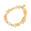 Skjellarmbånd, gul - A&C Oslo - Design Collection