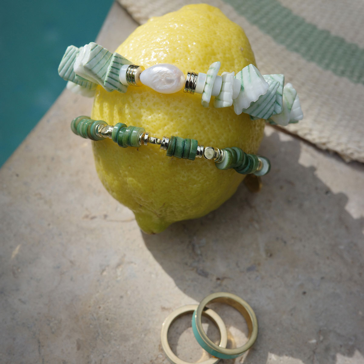 Skjellarmbånd, lys grønn - A&C Oslo - Design Collection_3