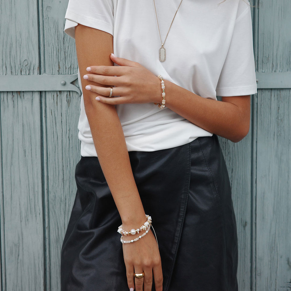 Skjellarmbånd, beige - A&C Oslo - Design Collection_3