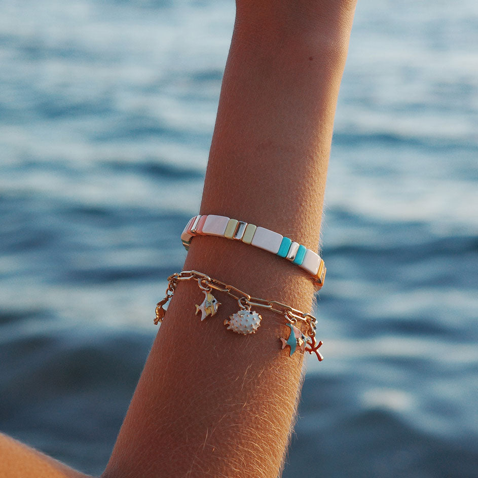 Emaljert armbånd, Washed Strips L - A&C Oslo - Design Collection_2