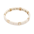 Emaljert armbånd, cream - A&C Oslo - Design Collection