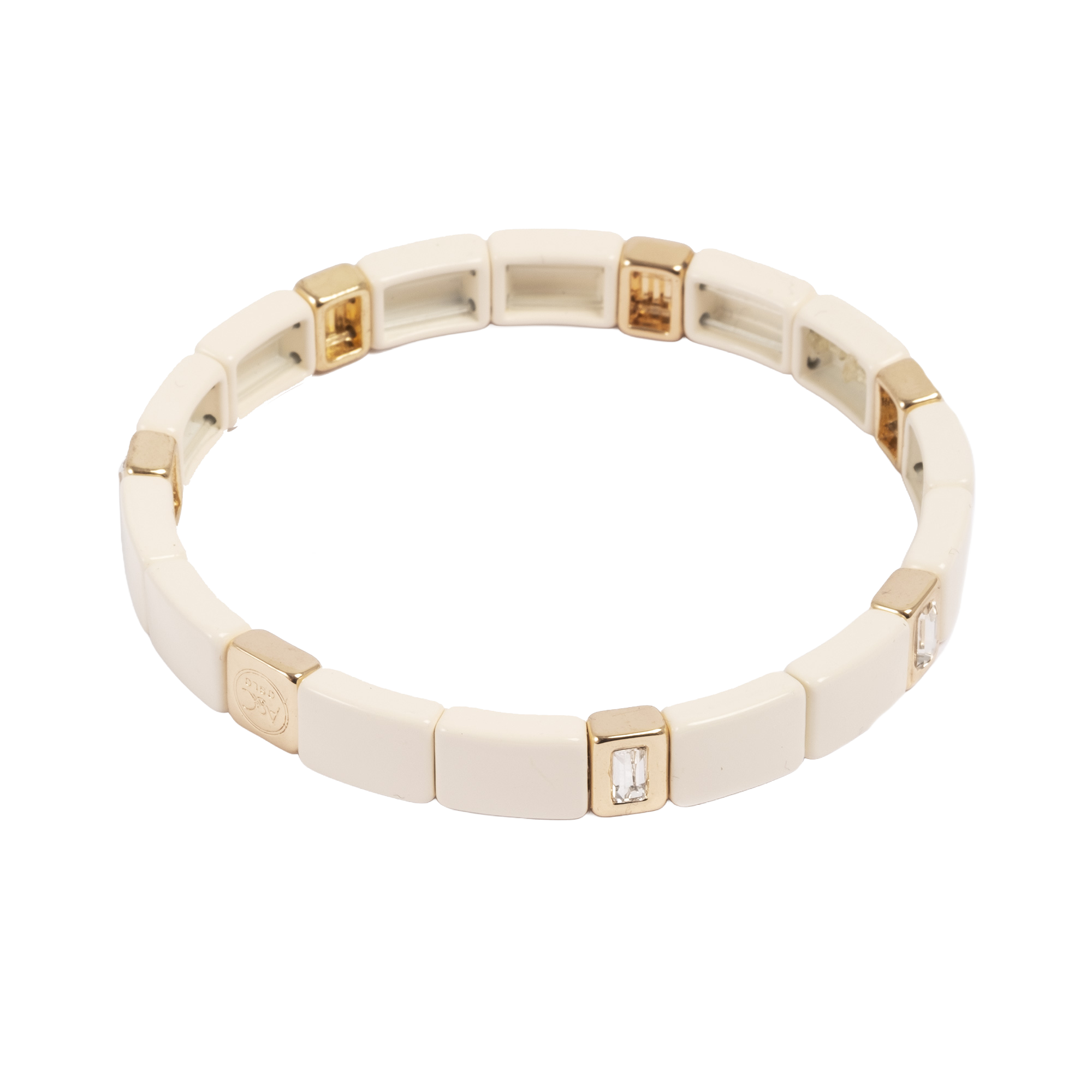 Emaljert armbånd, cream - A&C Oslo - Design Collection