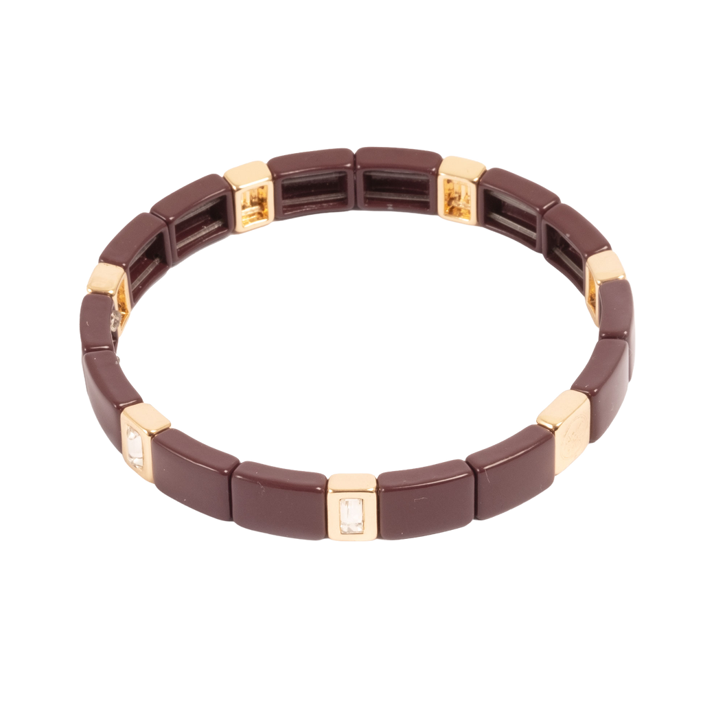 Emaljert armbånd, burgundy - A&C Oslo - Design Collection