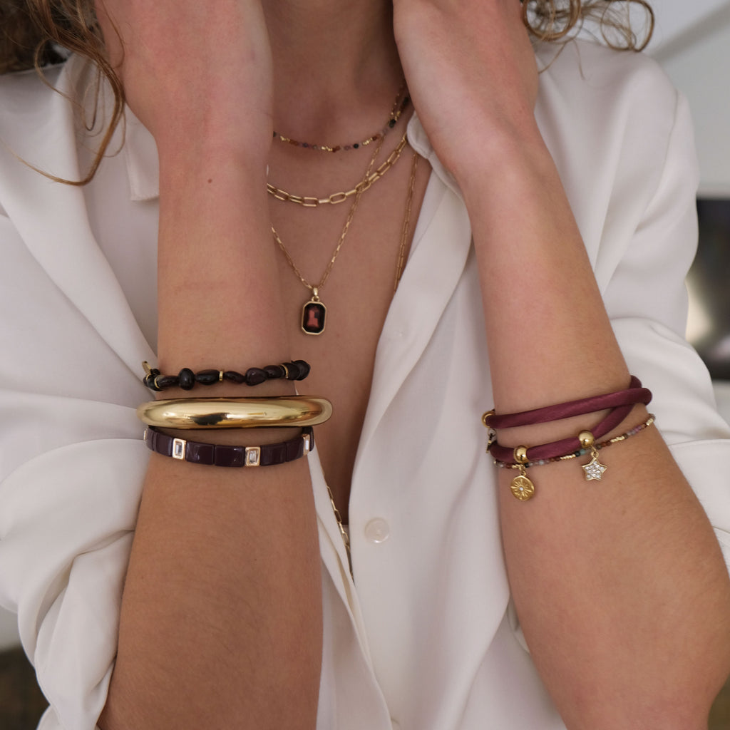 Emaljert armbånd, burgundy - A&C Oslo - Design Collection_3