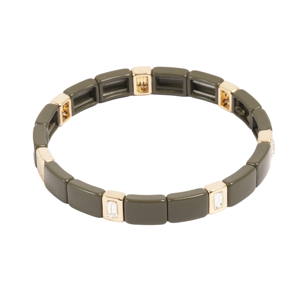 Emaljert armbånd, army - A&C Oslo - Design Collection