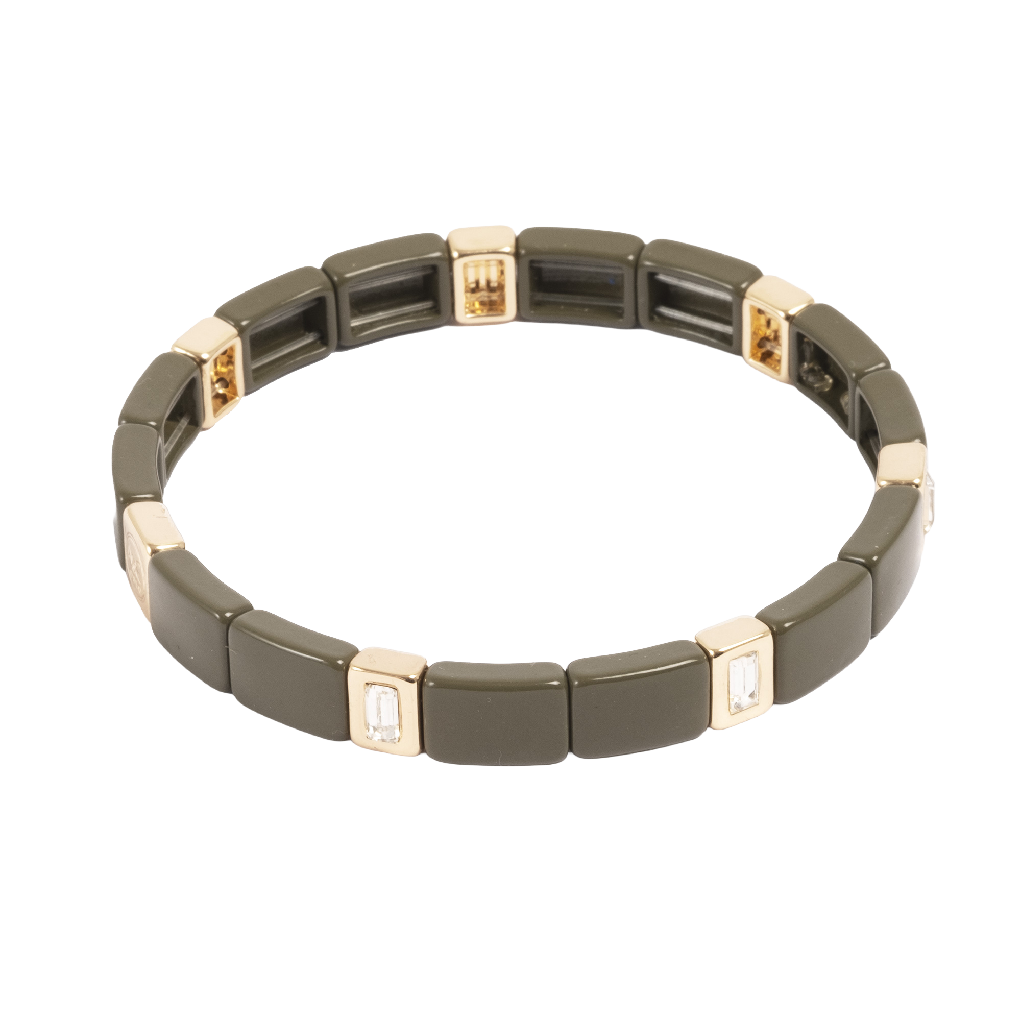 Emaljert armbånd, army - A&C Oslo - Design Collection