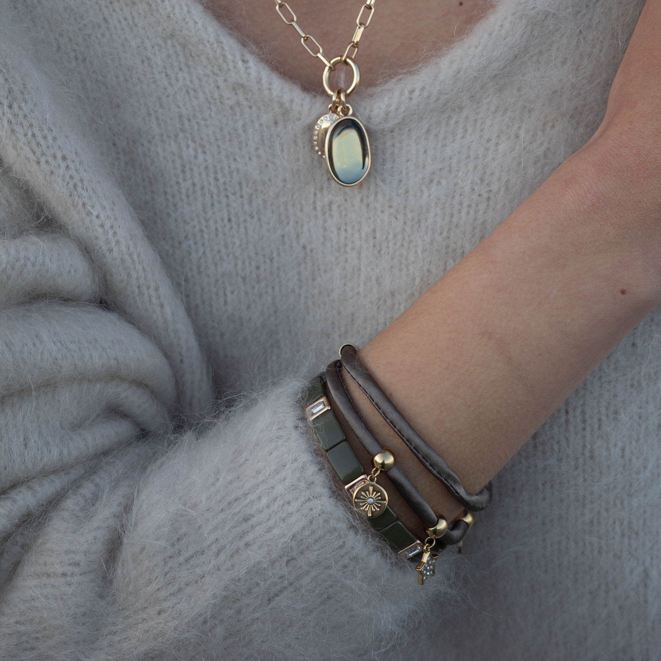 Emaljert armbånd, army - A&C Oslo - Design Collection_3
