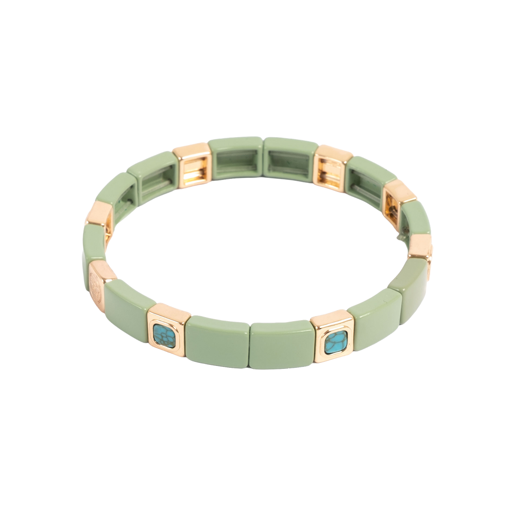 Emaljert armbånd, green - A&C Oslo - Design Collection