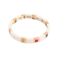 Emaljert armbånd, white multi - A&C Oslo - Design Collection