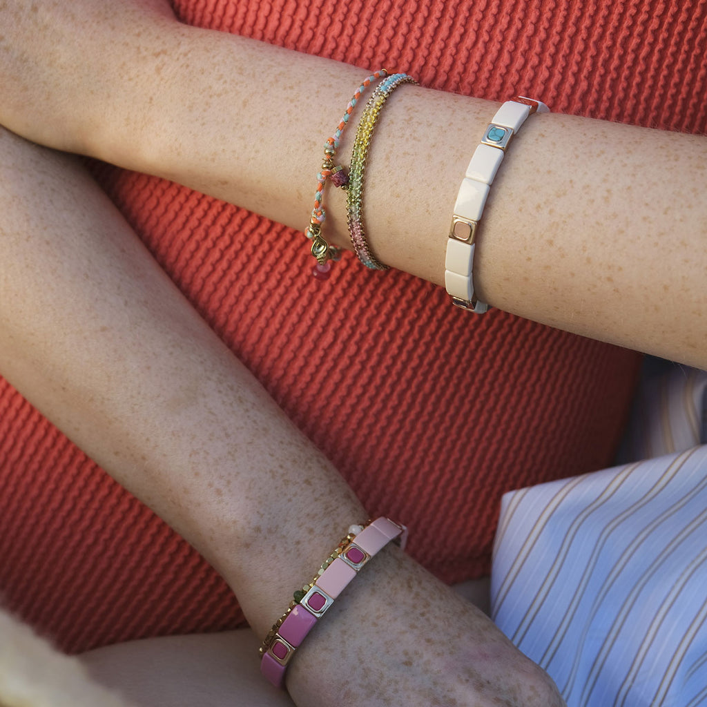 Emaljert armbånd, pink - A&C Oslo - Design Collection_3