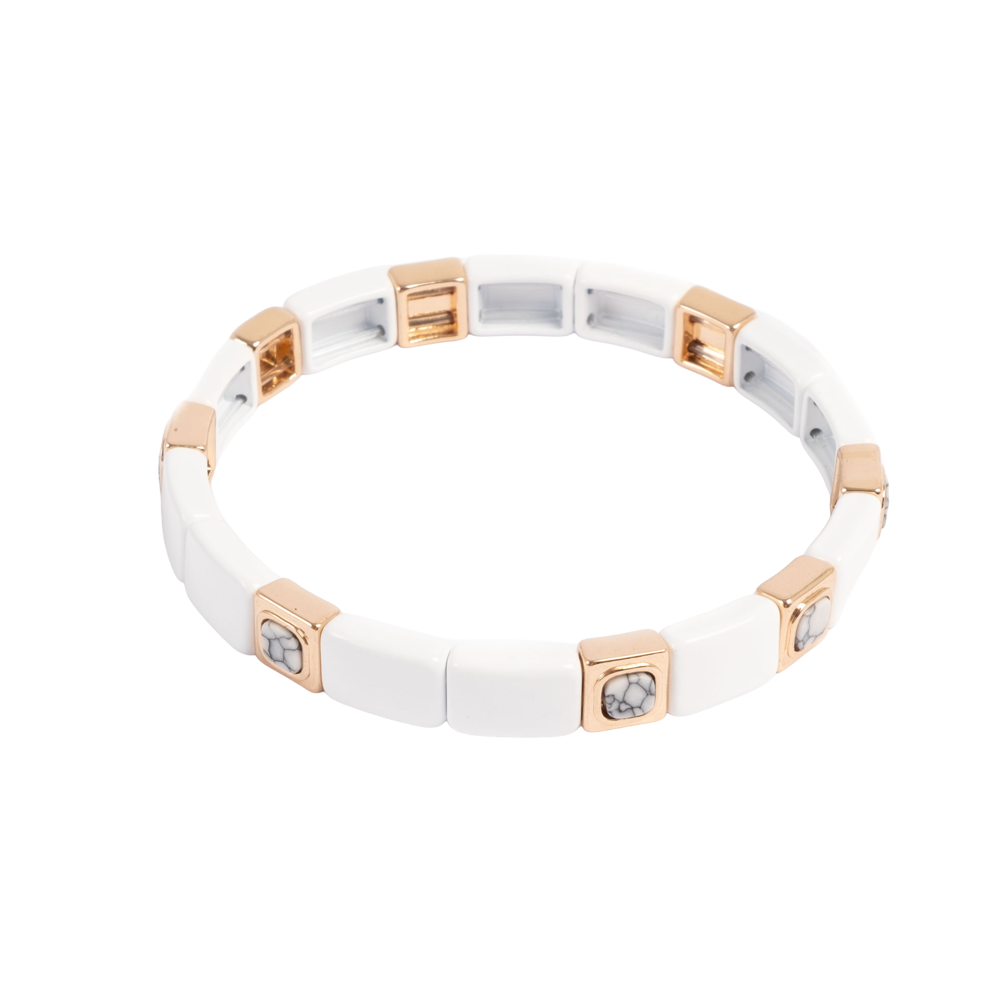 Emaljert armbånd, white - A&C Oslo - Design Collection