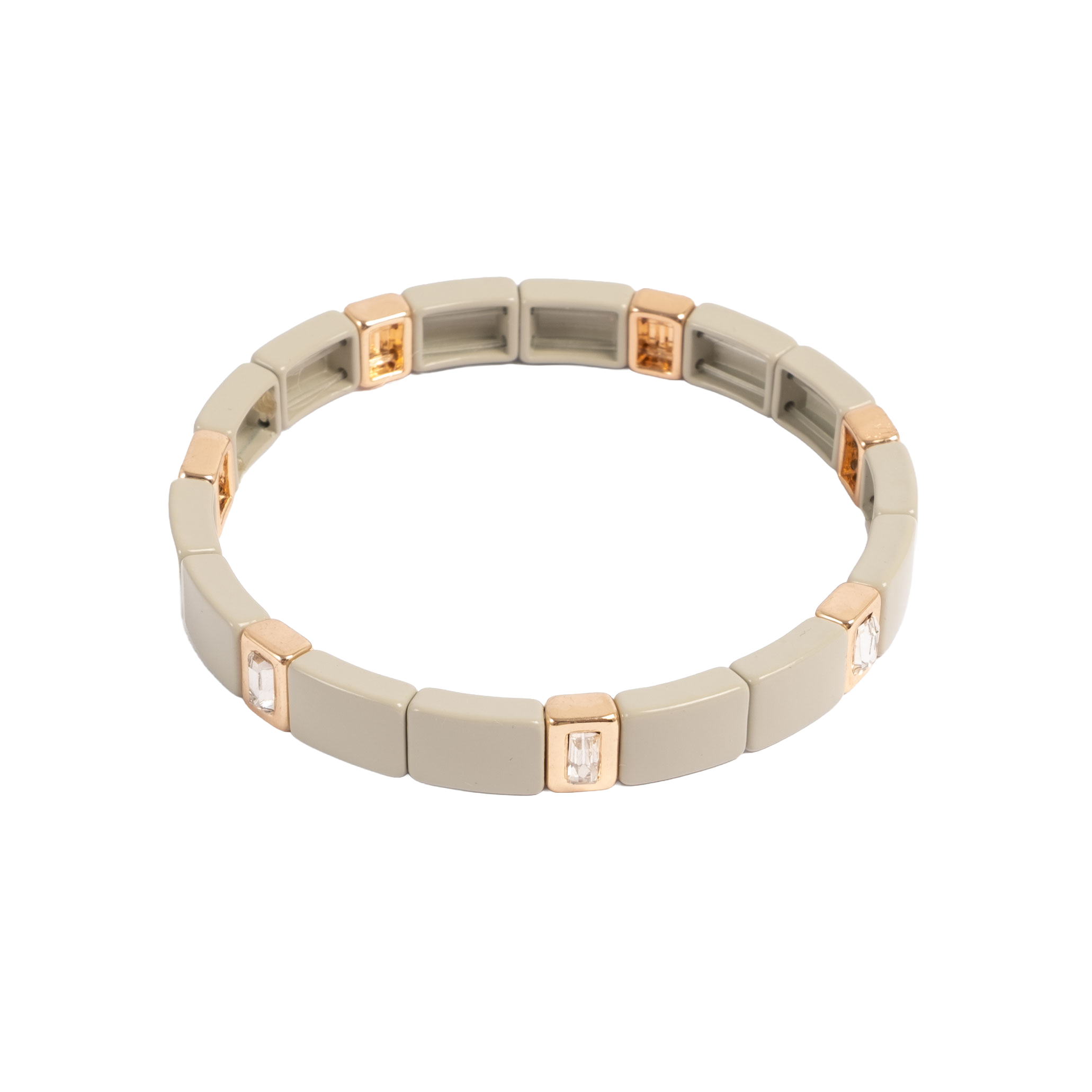 Emaljert armbånd, khaki - A&C Oslo - Design Collection
