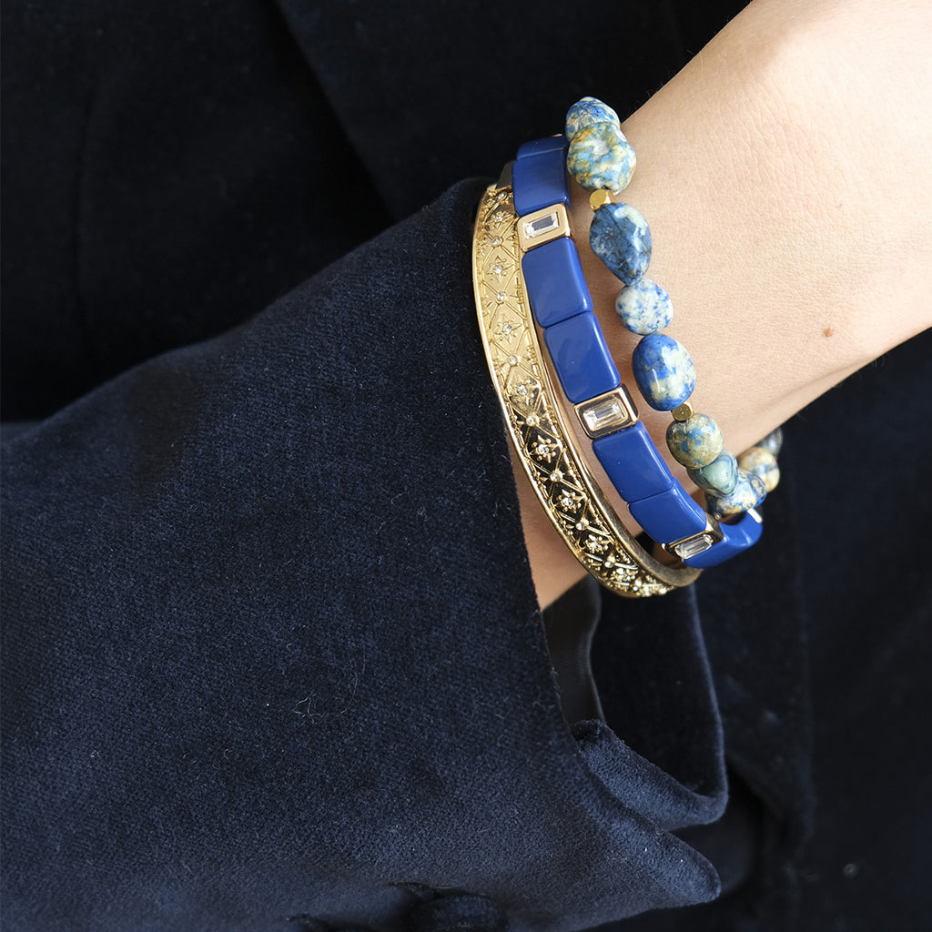 Emaljert armbånd, royal blue