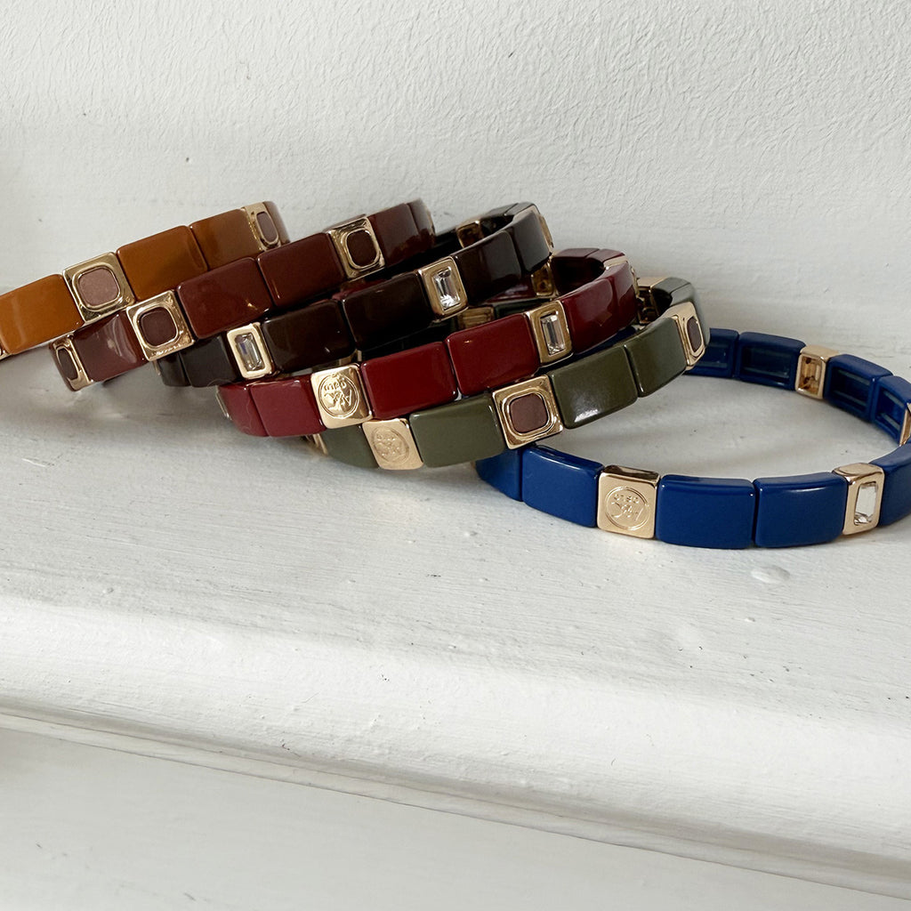 Emaljert armbånd, royal blue