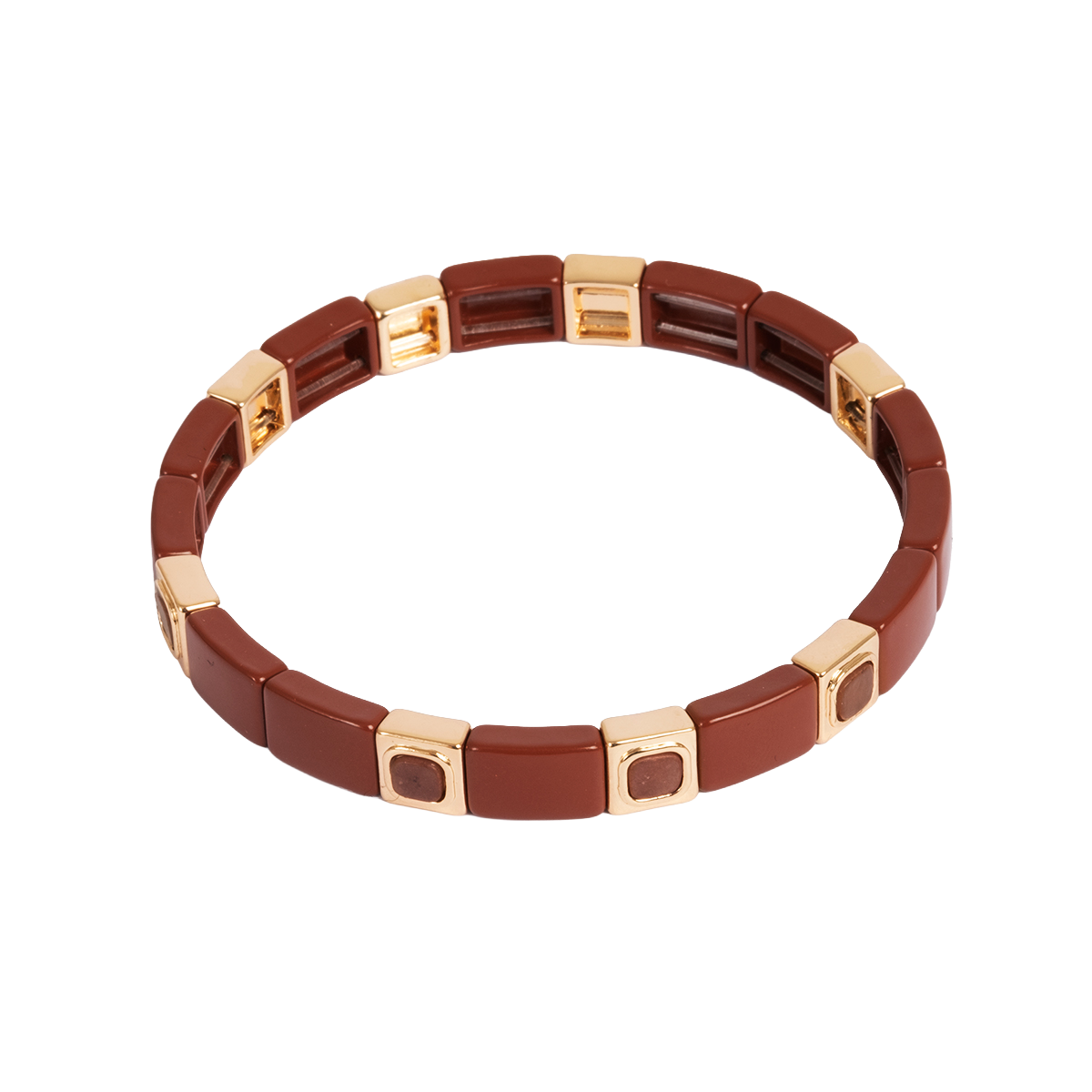 Emaljert armbånd, rusty brown