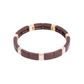 Emaljert armbånd, choco brown