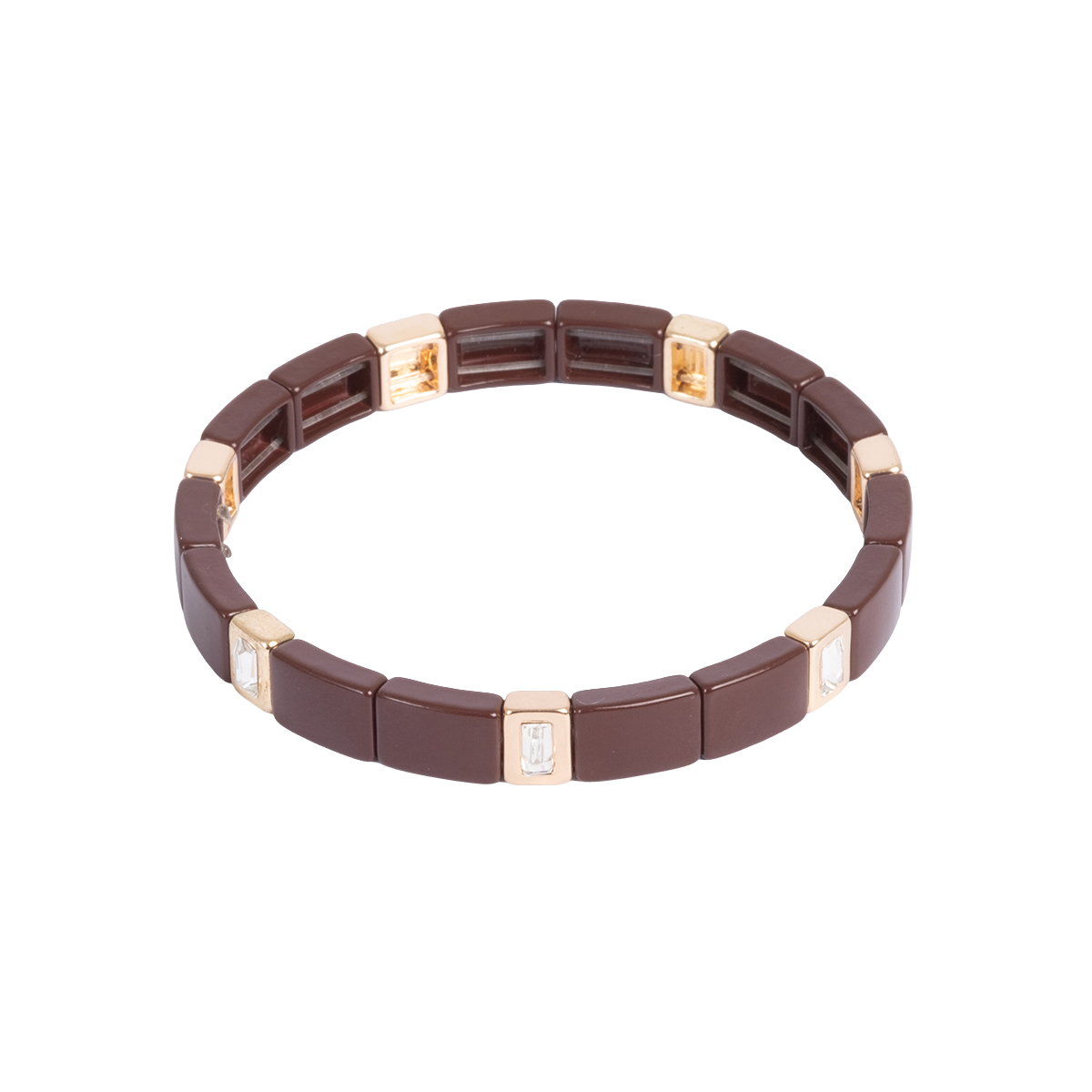 Emaljert armbånd, choco brown
