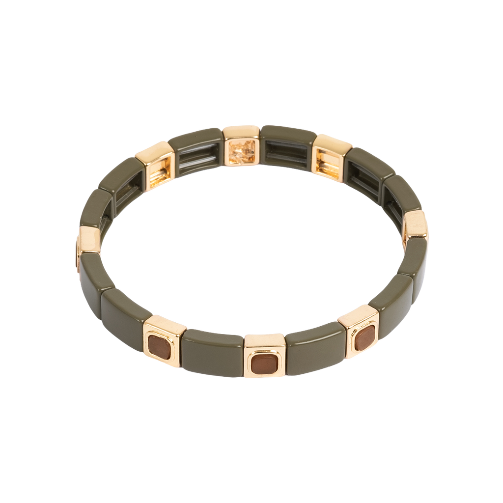 Emaljert armbånd, army