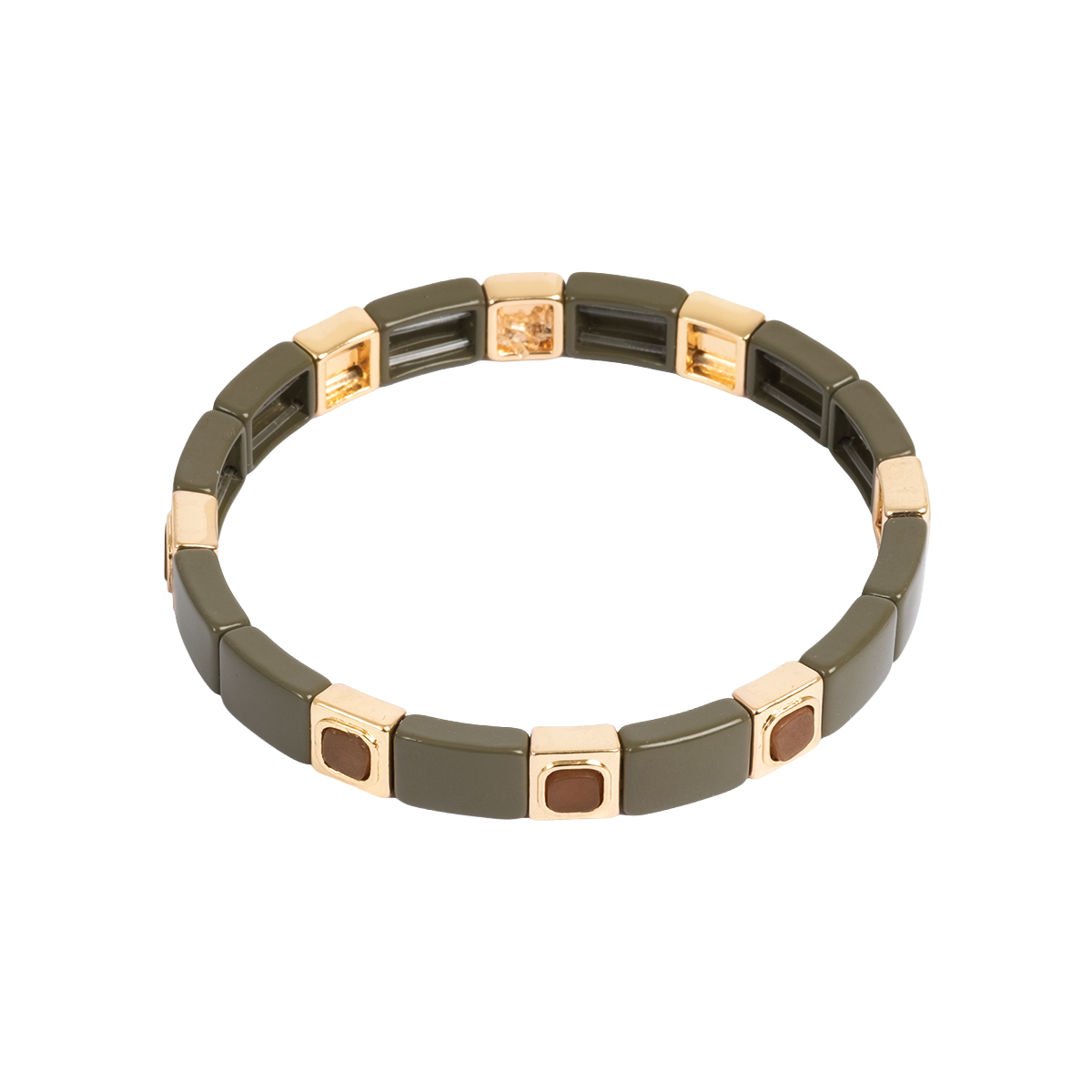 Emaljert armbånd, army