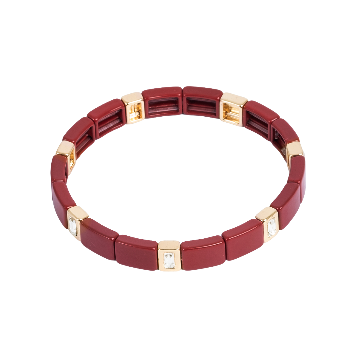 Emaljert armbånd, red