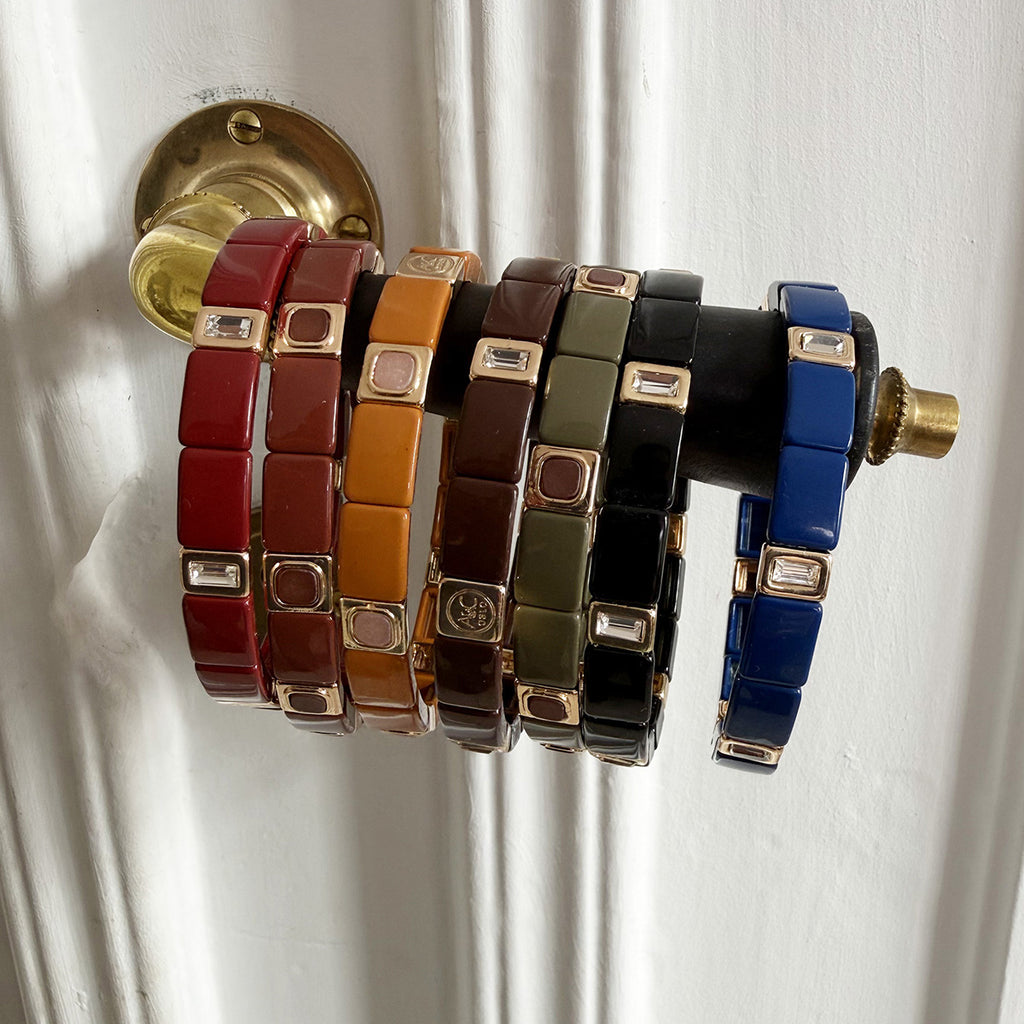 Emaljert armbånd, red