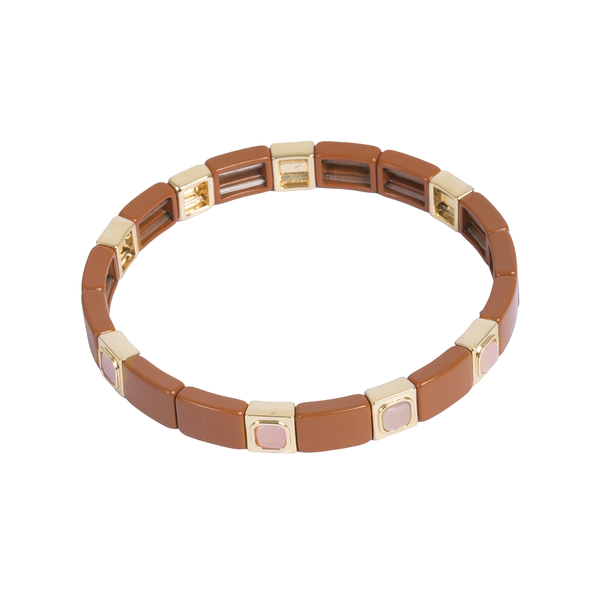 Emaljert armbånd, caramel