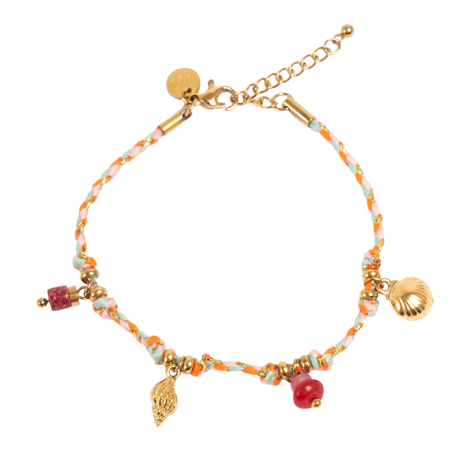 Armbånd med charms, pink, Steel G - A&C Oslo - Design Collection