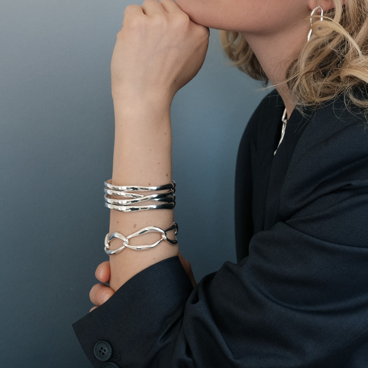 Cuff-armbånd, Sculptured S - A&C Oslo - Design Collection_2