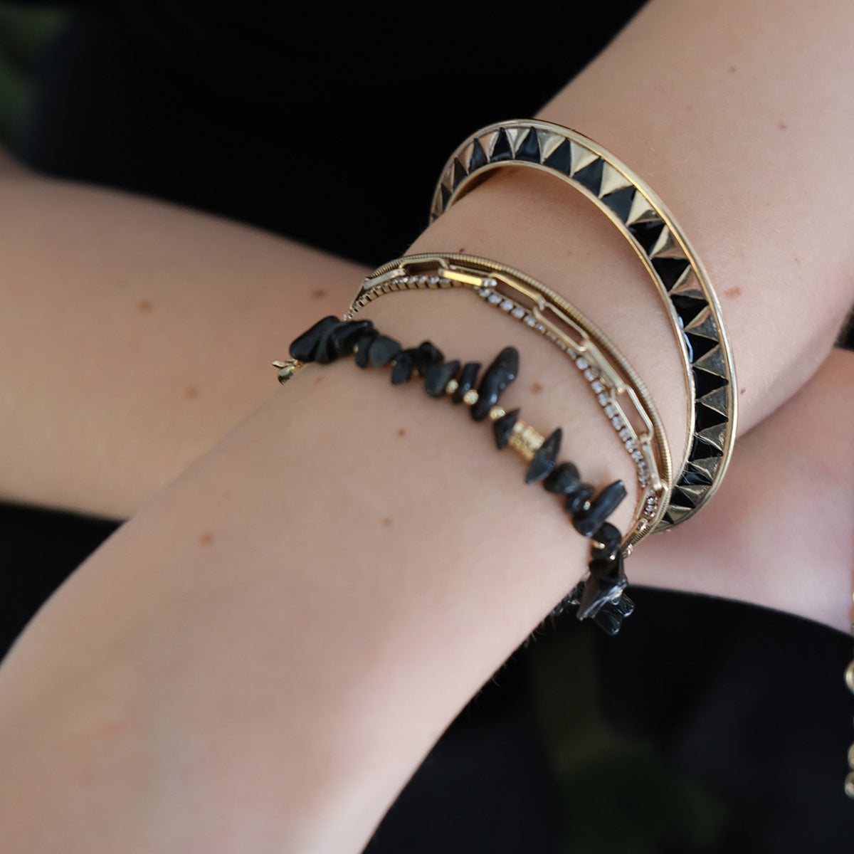 Cuff-armbånd, Morning Sun, sort - A&C Oslo - Design Collection_6