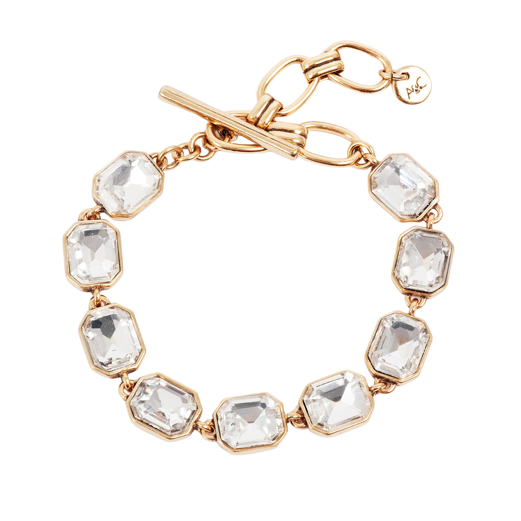 Statement-armbånd med crystal glass, G - A&C Oslo - Design Collection