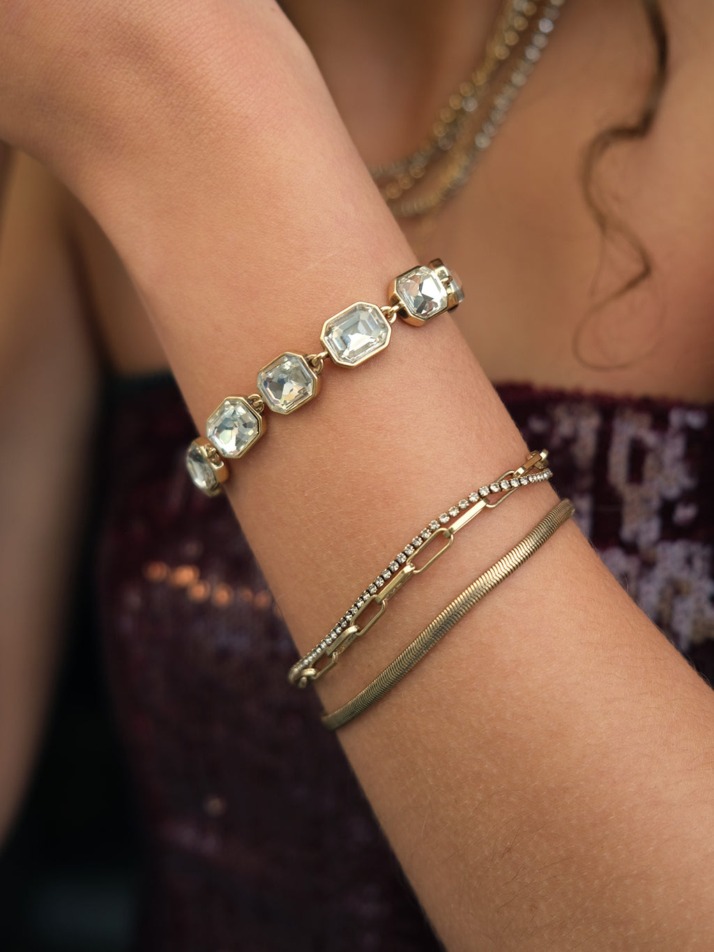 Statement-armbånd med crystal glass, G - A&C Oslo - Design Collection_2