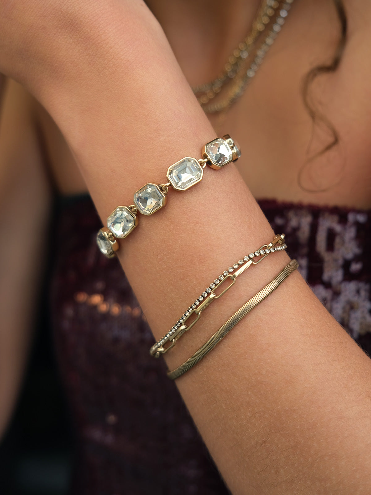 Statement-armbånd med crystal glass, G - A&C Oslo - Design Collection_2