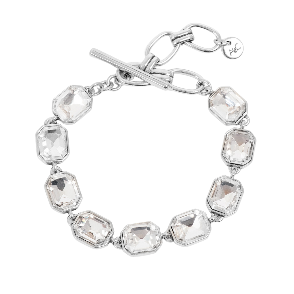 Statement-armbånd med crystal glass, S - A&C Oslo - Design Collection