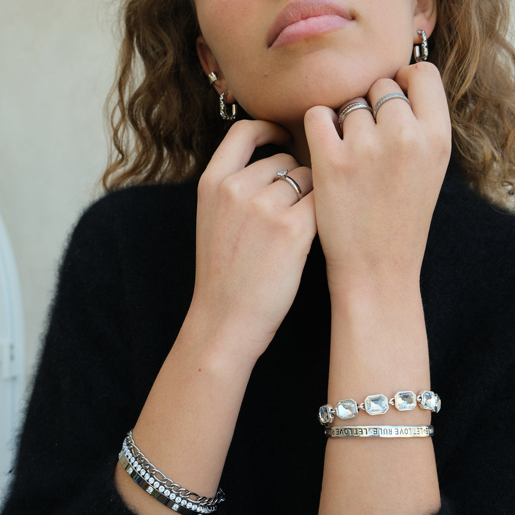 Statement-armbånd med crystal glass, S - A&C Oslo - Design Collection_2