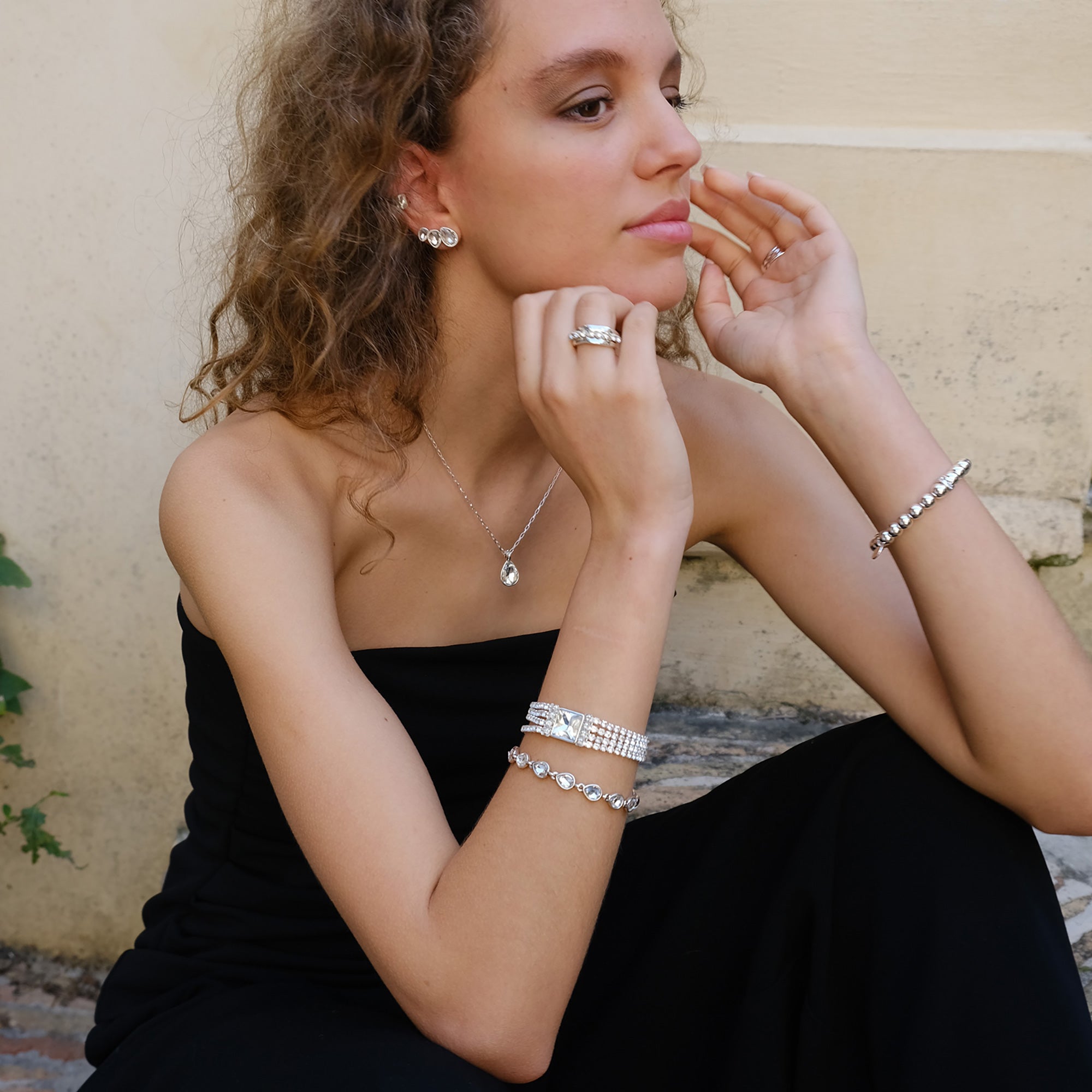 Armbånd med kuler og krystaller, S - A&C Oslo - Design Collection_3