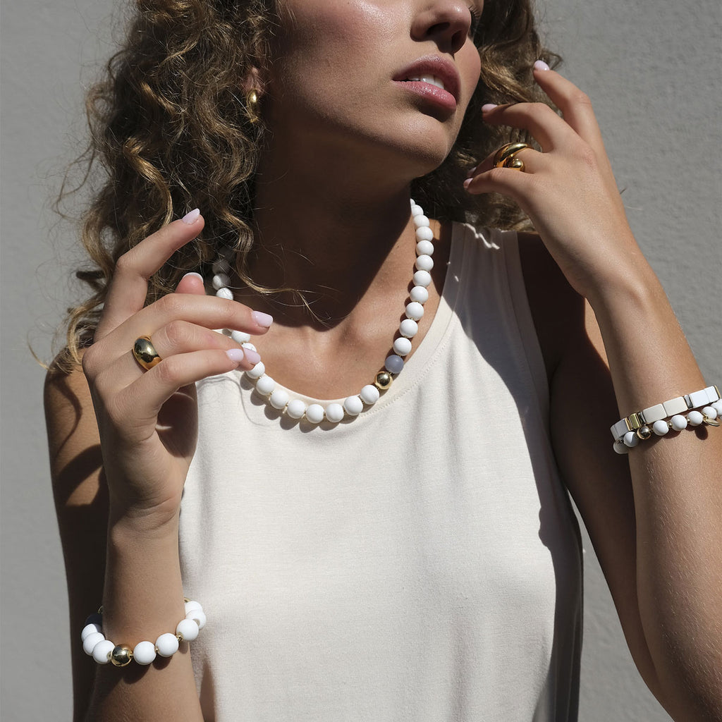 Armbånd med store kuler, White Dreams - A&C Oslo - Design Collection_3