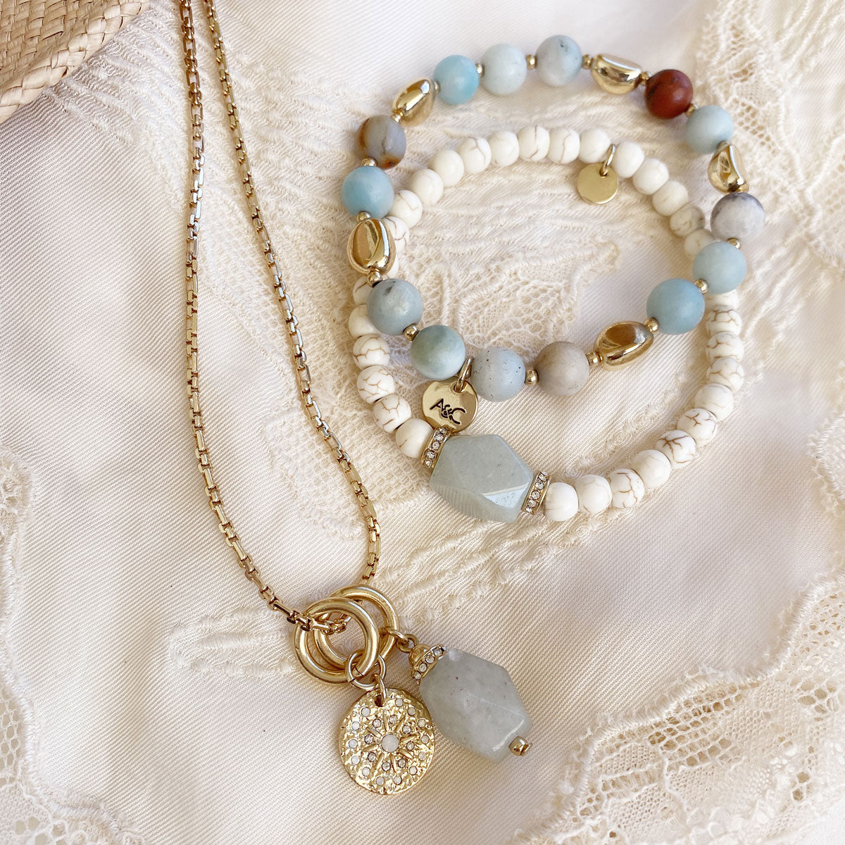 Armbånd, aventurin, Serenity - A&C Oslo - Design Collection_2