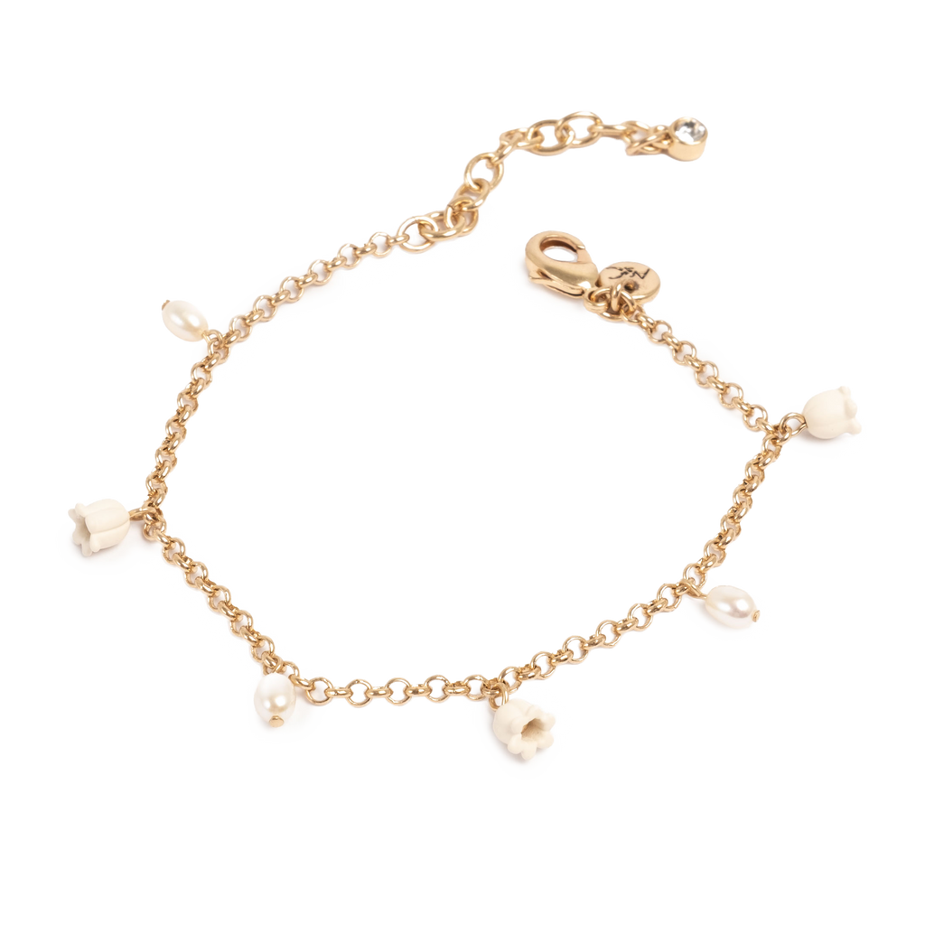 Tynt armbånd, Lilies & Pearls - A&C Oslo - Design Collection