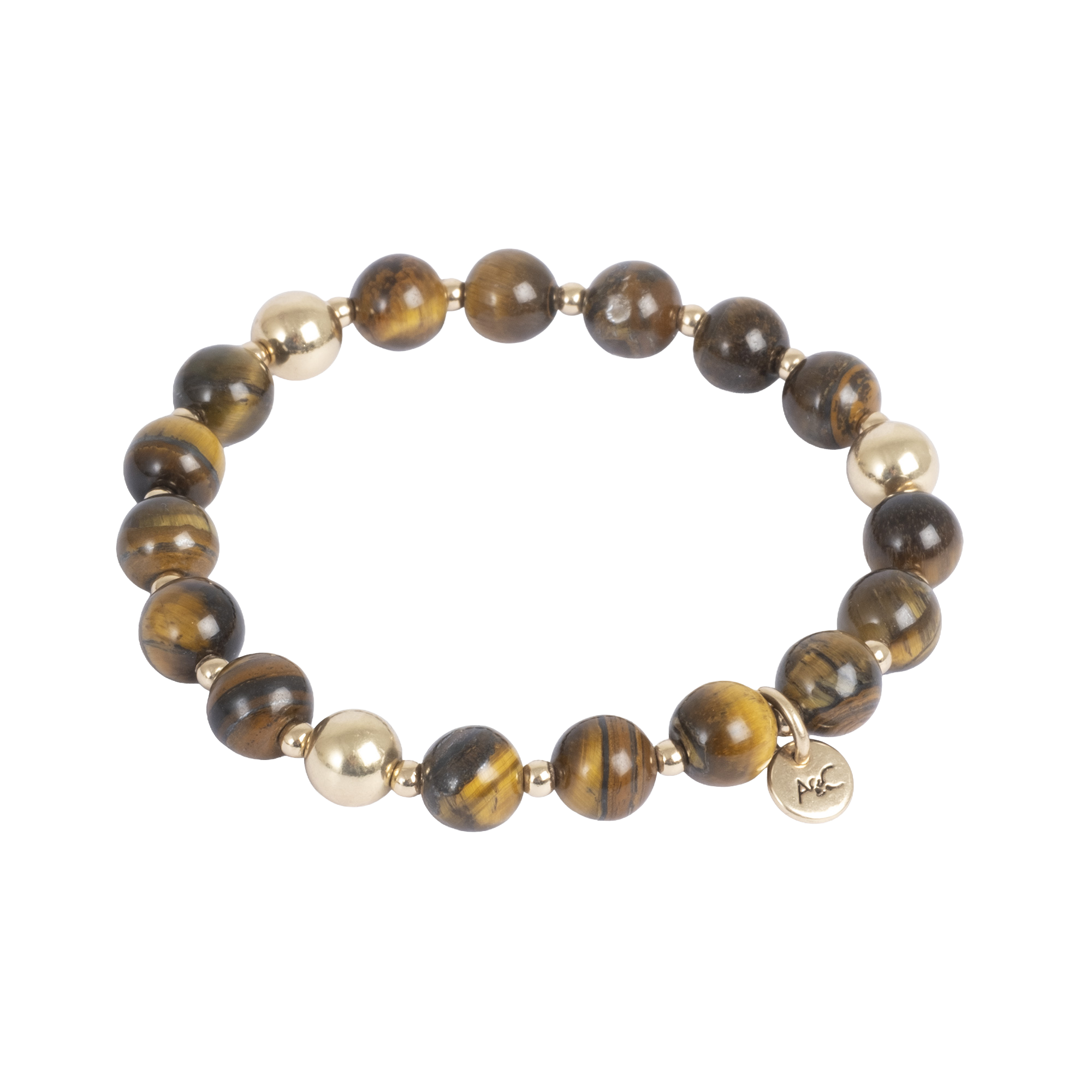 Armbånd, Tiger's Eye, elastikk