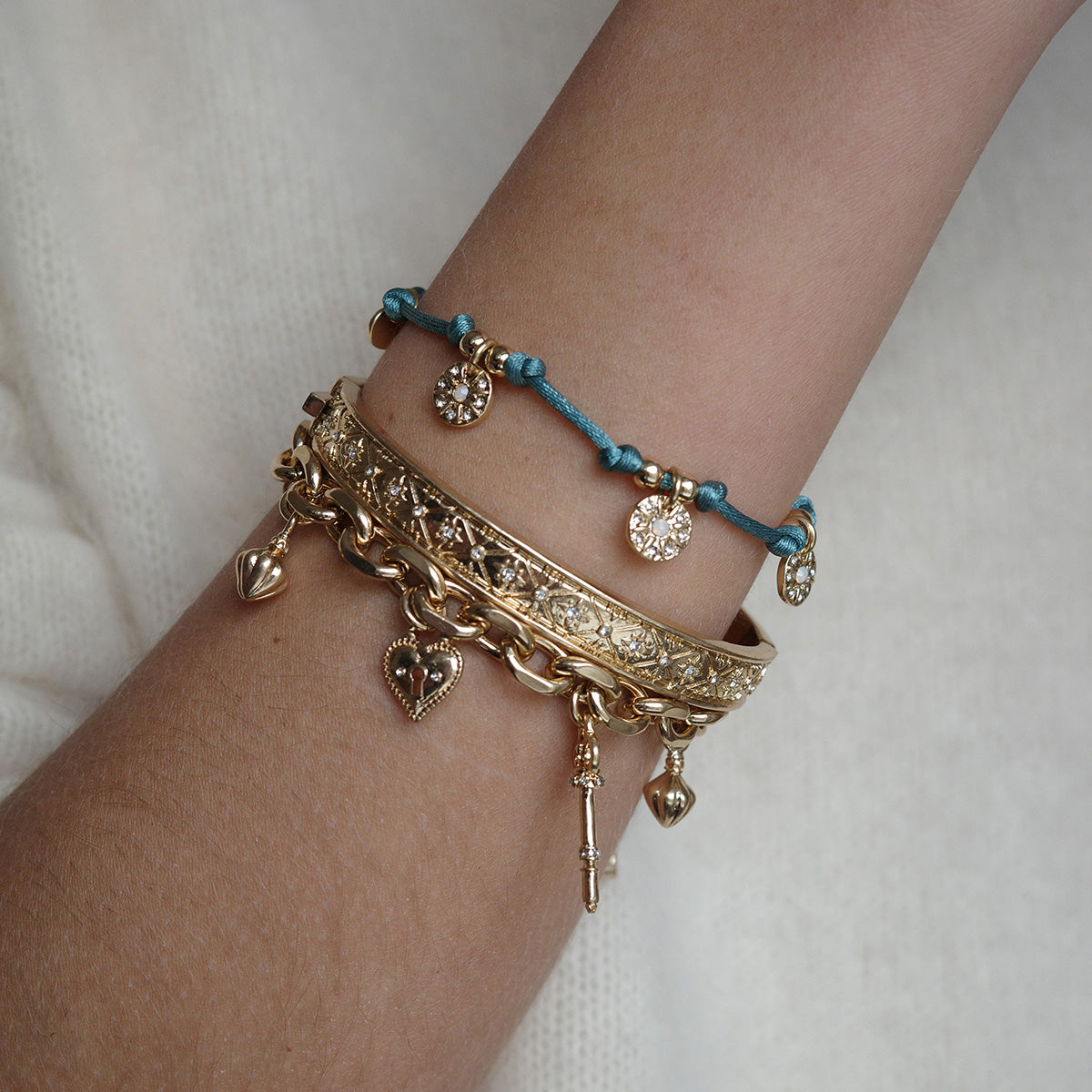 Armbånd, teal, Solstice G