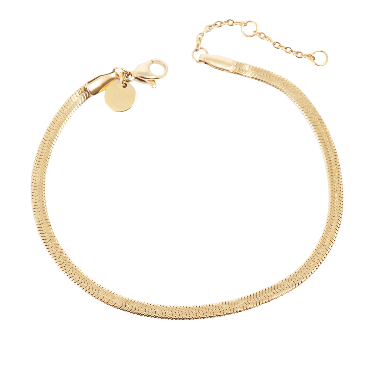 Armbånd, unisex, Steel snake chain, G